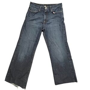 Lucky Brand Dungarees Women's‎ Classic Fit Cropped Jeans Size 34 Distressed Hem